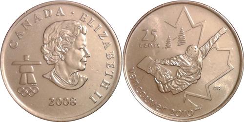 25 Cent Kanada Nickel Elizabeth II (1926-2022)