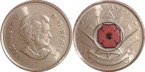 25 Cent Kanada Nickel Elizabeth II (1926-2022)