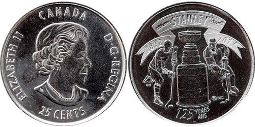 25 Cent Kanada Nickel Elizabeth II (1926-2022)