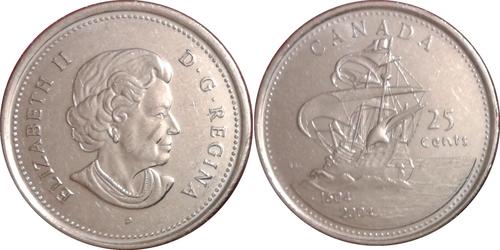 25 Cent Kanada Nickel Elizabeth II (1926-2022)