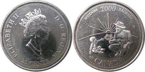 25 Cent Kanada Nickel Elizabeth II (1926-2022)