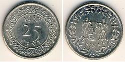 25 Cent Suriname (1975 - ) Nickel/Stahl 