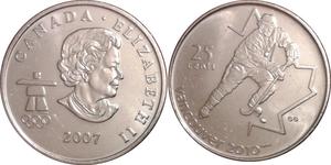 25 Cent Canadá Níquel Isabel II (1926-2022)