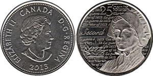 25 Cent Canadá Níquel Isabel II (1926-2022)