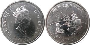 25 Cent Canadá Níquel Isabel II (1926-2022)