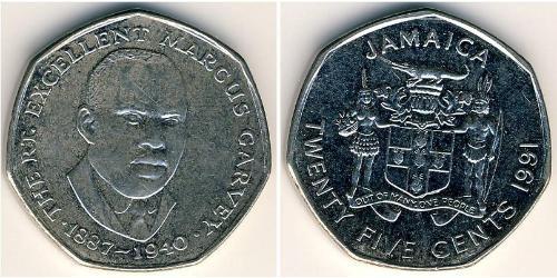25 Cent Jamaica (1962 - ) Níquel/Cobre 