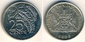 25 Cent Trinidad y Tobago Níquel/Cobre 