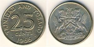 25 Cent Trinidad y Tobago Níquel/Cobre 