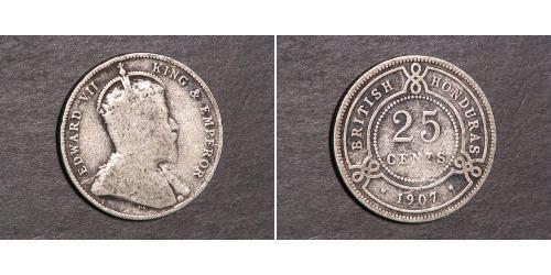 25 Cent British Honduras (1862-1981) Plata Jorge V (1865-1936)