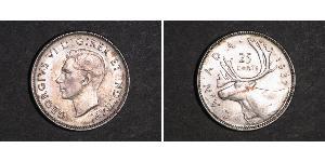 25 Cent Canadá Plata Jorge V (1865-1936)