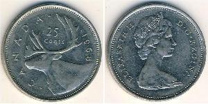 25 Cent Canada Rame/Nichel Elisabetta II (1926-2022)