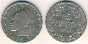 25 Cent Liberia (1847 - ) Rame/Nichel 