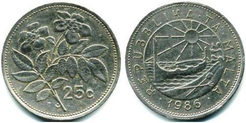 25 Cent Malta (1964 - ) Rame/Nichel 