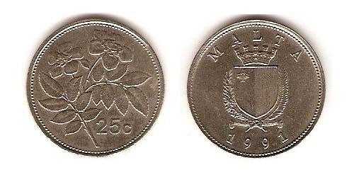 25 Cent Malta (1964 - ) Rame/Nichel 