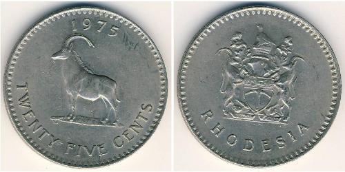 25 Cent Rhodesia (1965 - 1979) Rame/Nichel 