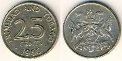 25 Cent Trinidad e Tobago Rame/Nichel 