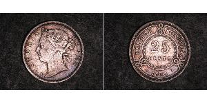 25 Cent British Honduras (1862-1981) Silber Victoria (1819 - 1901)