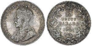 25 Cent Kanada Silber George V (1865-1936)