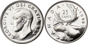 25 Cent Kanada Silber George V (1865-1936)