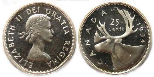 25 Cent Kanada Silber Elizabeth II (1926-2022)