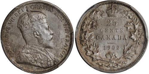 25 Cent Kanada Silber Eduard VII (1841-1910)