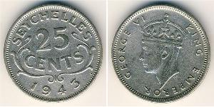 25 Cent Seychelles (1976 - ) Silver 