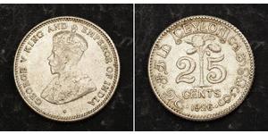 25 Cent Sri Lanka/Ceylon (1948 - ) Silver 