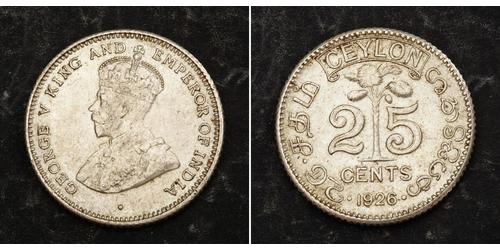 25 Cent Sri Lanka/Ceylon (1948 - ) Silver 