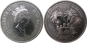 25 Cent Kanada Stahl Elizabeth II (1926-2022)