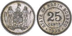 25 Cent Borneo del Nord (1882-1963)  
