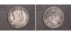 25 Cent British Honduras (1862-1981) 銀 乔治五世  (1865-1936)