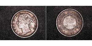 25 Cent British Honduras (1862-1981) 銀 维多利亚 (英国君主)