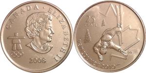 25 Cent 加拿大 镍 伊丽莎白二世 (1926-2022)