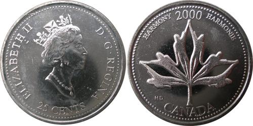 25 Cent 加拿大 镍 伊丽莎白二世 (1926-2022)