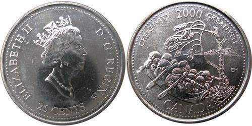 25 Cent 加拿大 镍 伊丽莎白二世 (1926-2022)