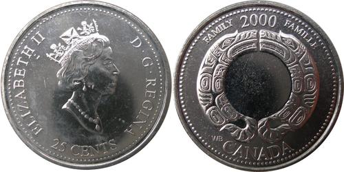 25 Cent 加拿大 镍 伊丽莎白二世 (1926-2022)