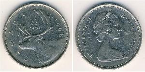 25 Cent 加拿大 銅/镍 伊丽莎白二世 (1926-2022)