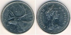 25 Cent 加拿大 銅/镍 伊丽莎白二世 (1926-2022)