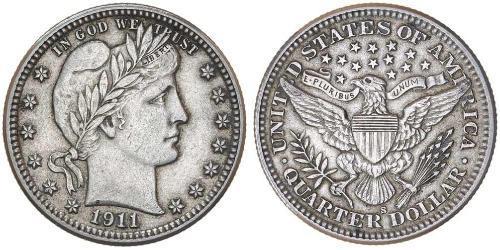 25 Cent / 1/4 Dollar USA (1776 - ) Copper/Silver 