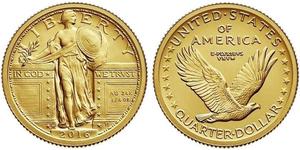 25 Cent / 1/4 Dollar Vereinigten Staaten von Amerika (1776 - ) Gold 