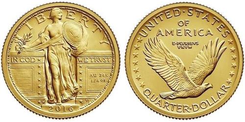 25 Cent / 1/4 Dollar Vereinigten Staaten von Amerika (1776 - ) Gold 
