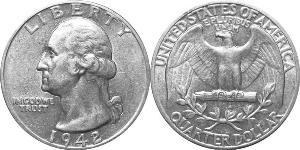 25 Cent / 1/4 Dollar Vereinigten Staaten von Amerika (1776 - ) Silber/Kupfer George Washington