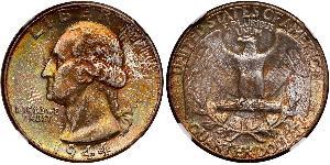 25 Cent / 1/4 Dollar Vereinigten Staaten von Amerika (1776 - ) Silber/Kupfer George Washington