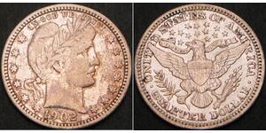 25 Cent / 1/4 Dollar Vereinigten Staaten von Amerika (1776 - ) Silber/Kupfer 