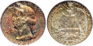 25 Cent / 1/4 Dollar Vereinigten Staaten von Amerika (1776 - ) Silber/Kupfer George Washington