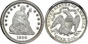 25 Cent / 1/4 Dollar USA (1776 - ) Silver 