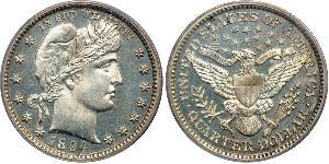 25 Cent / 1/4 Dollar 美利堅合眾國 (1776 - ) 銀/銅 