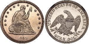 25 Cent / 1/4 Dollar 美利堅合眾國 (1776 - ) 銀/銅 