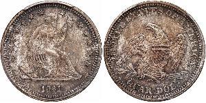 25 Cent / 1/4 Dollar 美利堅合眾國 (1776 - ) 銀/銅 