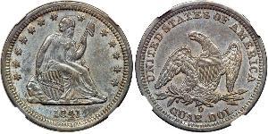 25 Cent / 1/4 Dollar 美利堅合眾國 (1776 - ) 銀/銅 